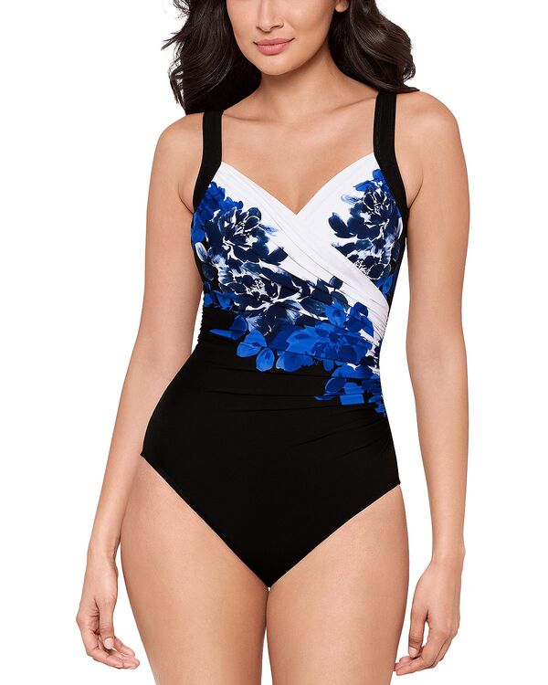 ミラクルスーツ レディース 水着 上下セット Miraclesuit Ombra Fiore Sanibel One Piece Swimsuit Black/Multi ブラック|ReVida 店