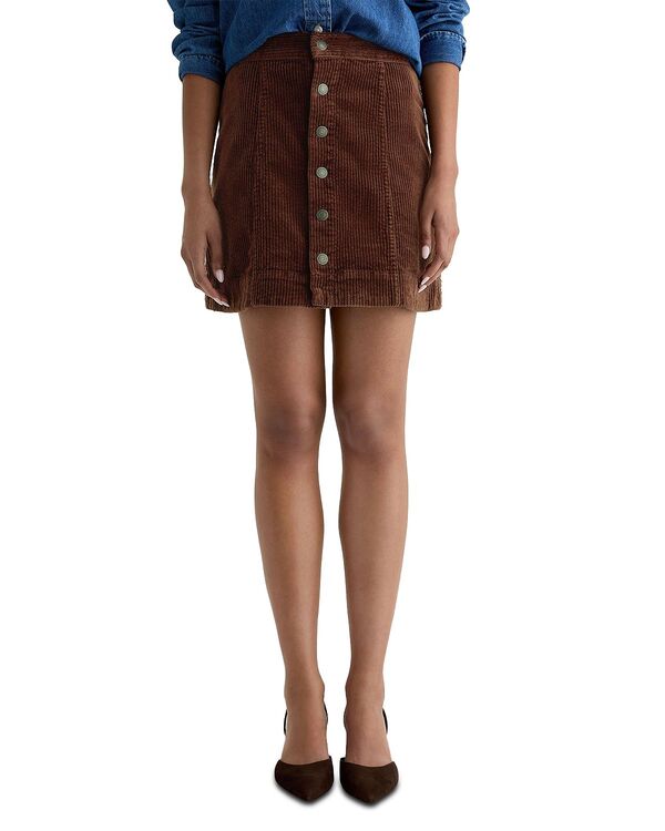 エージー レディース ボトムスカート コーデュロイ A ライン ミニ AG Evie Corduroy A Line Mini Skirt Coffee Bean コーヒー