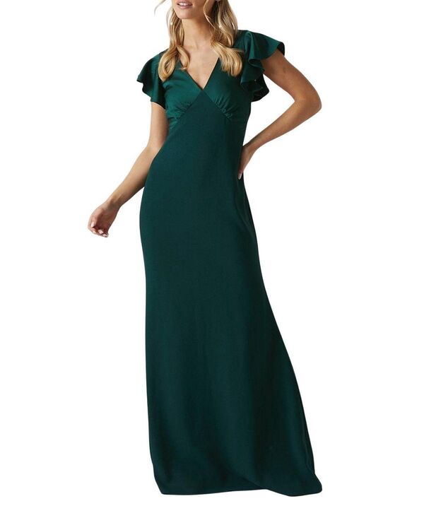 コースト レディース トップス ワンピース Vネック プチ マキシ Coast Petite V-Neck Maxi Bridesmaidress Emerald エメラルド｜ReVida 店