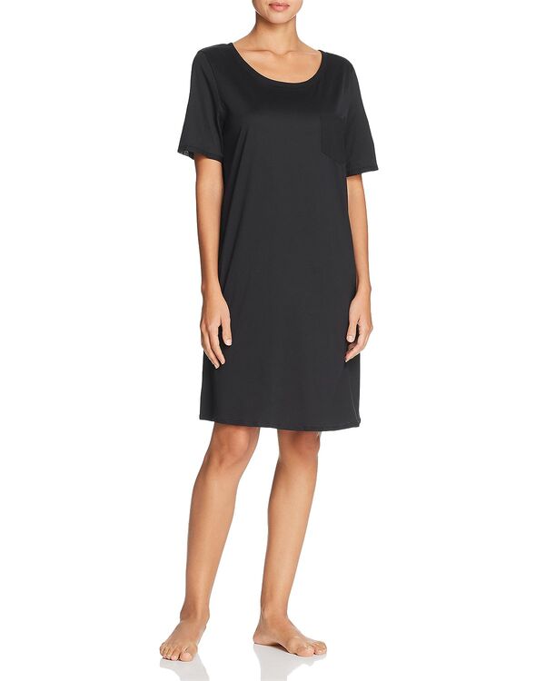 ハンロ レディース トップス シャツ コットン Hanro Cotton Deluxe Sleepshirt Black ブラック｜ReVida 店