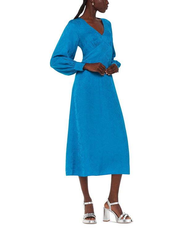 ホイッスルズ レディース トップス ワンピース ミディ Whistleserpent Jacquard Midi Dress Blue ブルー