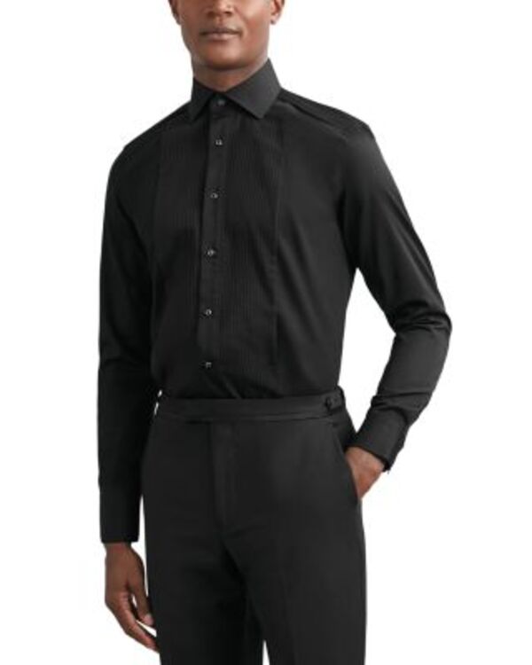 レイス メンズ トップス シャツ スリムフィット コットン REISS Cotton Slim Fit Long Sleeve Dinner Shirt Black ブラック