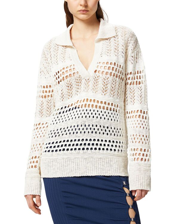 ピンコ レディース アウター ニット・セーター PINKO Gorzano Sweater White/White ホワイト