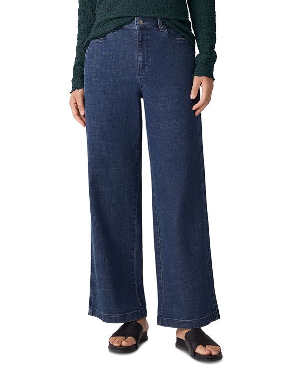 エイリーンフィッシャー レディース ボトムス デニムパンツ ワイドレッグ ジーンズ Eileen Fisher High Rise Wide Leg Jeans in Medium Indigo Medium Indigo インディゴ｜ReVida 店 22,578円