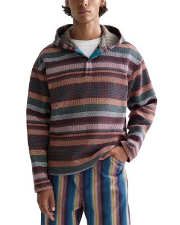 スコッチアンドソーダ メンズ アウター パーカー・スウェット Scotch & Soda Jacquard Striped Hoodie Pixel Stripe ストライプ