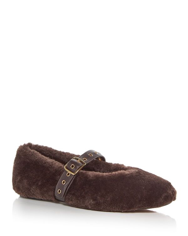 メイドウェル レディース シューズ パンプス Madewell Women's Remy Faux Fur Mary Jane Flats Coffee Bean コーヒー