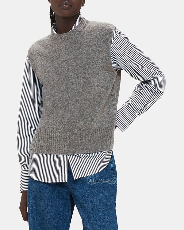 ホイッスルズ レディース アウター ニット・セーター ウール ノースリーブ Whistles Wool Sleeveless Tank Sweater Grey グレー
