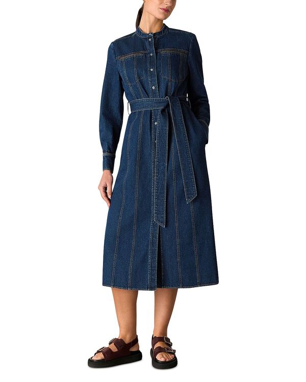 ホイッスルズ レディース トップス ワンピース ミディ デニム Whistles Myra Denimidi Dress Denim デニム