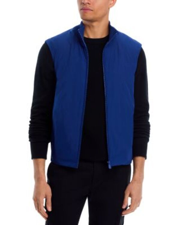 セイブ ザ ダック メンズ アウター ベスト Save The Duck Orris Zip Front Vest Eclipse Blue ブルー