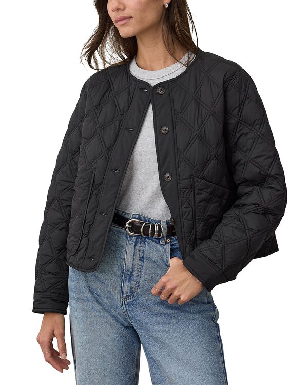 マリーン レイヤー レディース アウター ジャケット・ブルゾン キルティング Marine Layer Marina Quilted Liner Jacket Black ブラック