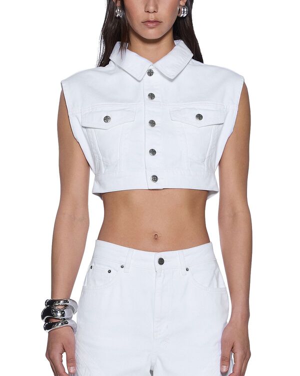 スビ レディース アウター ベスト Ksubi Trucker Vest Fresh White ホワイト
