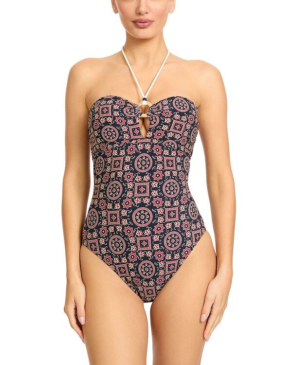 ロビンピッコーネ レディース 水着 上下セット Robin Piccone Maggy Bandeau One Piece Swimsuit Multi マルチカラー｜ReVida 店