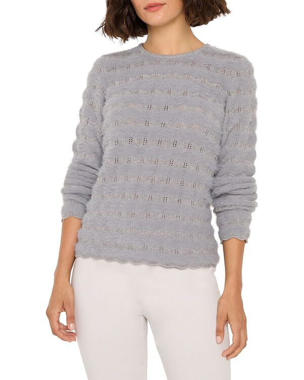 ニックプラスゾーイ レディース アウター ニット・セーター NIC+ZOE Cozy Wavestriped Sweater Shark Grey グレー