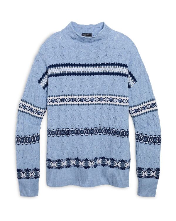 ヴァインヤードヴァインズ レディース アウター ニット・セーター モックネック Vineyard Vines Mock Neck Sweater Jake Blue Heather ヘザー