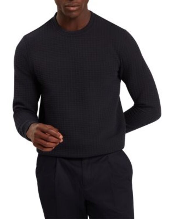 テッドベーカー メンズ アウター パーカー・スウェット シャツ Ted Baker Orlaite Waffle Sweatshirt Navy ネイビー