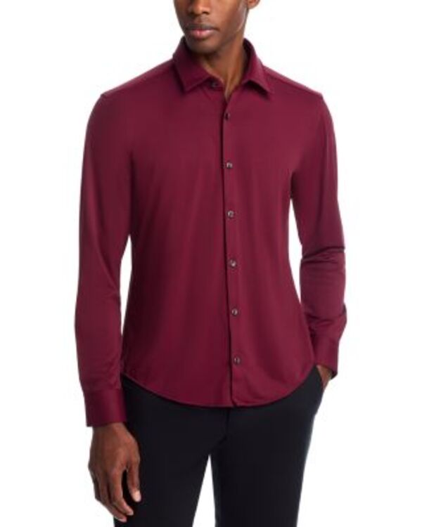 フューゴ メンズ トップス シャツ スリムフィット ボタンダウン HUGO Ermo Performance Casual Slim Fit Button Down Shirt Dark Red レッド 18,735円