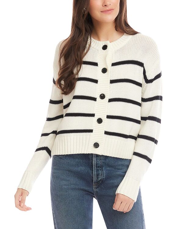 フィフティーントゥエンティ レディース アウター ジレー スウェーター Fifteen Twenty Lucardigan Sweater Stripe 縞模様