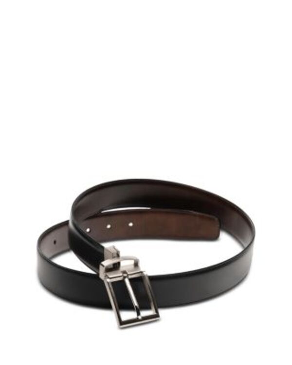マグナーニ メンズ アクセサリー ベルト レザー Magnanni Lados Black & Brown Leather Belt Black/Brown ブラック