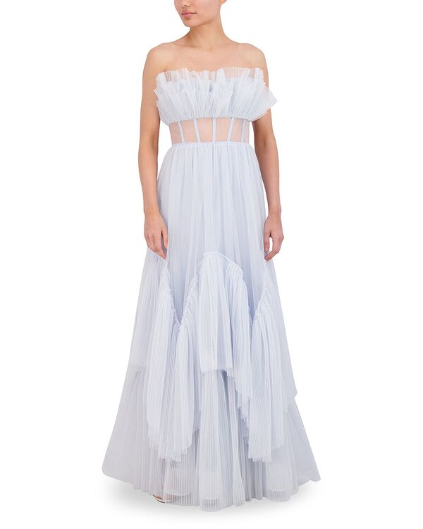 ビーシービージーマックスアズリア レディース トップス ワンピース ティアード フリル マキシ BCBGMAXAZRIA Tiered Ruffle Maxi Gown Xenon Blue ブルー 42,480円