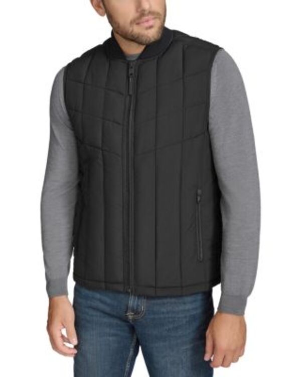 アンドリューマーク メンズ アウター ベスト キルティング Andrew Marc Oxley Stretch Quilted Wateresistant Full Zipuffer Vest Black ブラック
