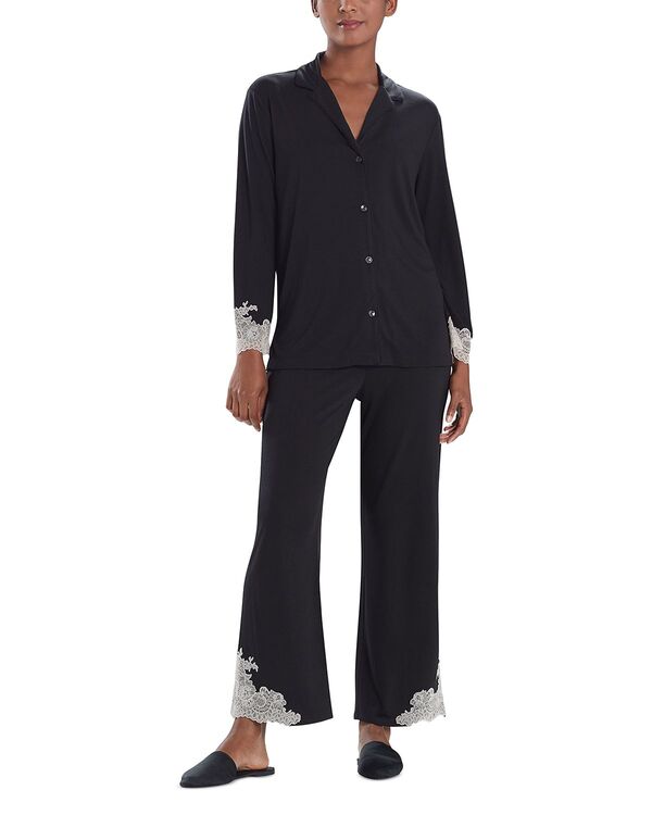 ナトリ レディース アウター パーカー・スウェット Natori Luxe Shangri La Notch Pajama Set Black ブラック｜ReVida 店