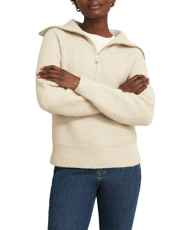 ホッブスロンドン レディース アウター ニット・セーター HOBBS LONDON Sandy Roll Neck Zip Sweater Oatmeal Marl マール