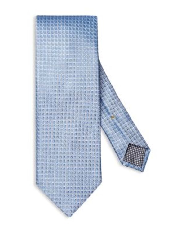 エトン メンズ アクセサリー ネクタイ シルク Eton Geometric Silk Tie Light Blue ブルー