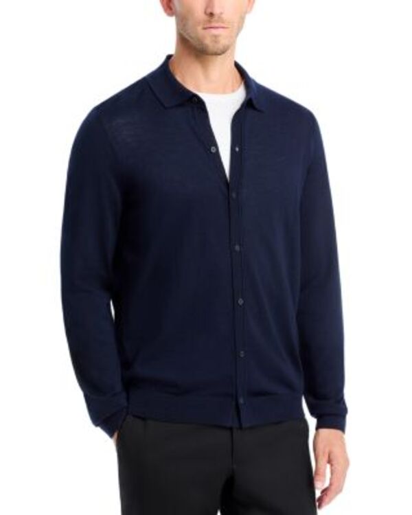 雇い主 メンズ アウター 編み物・プルオーバー BOSS Helbert Sweater Dark Blue 青味