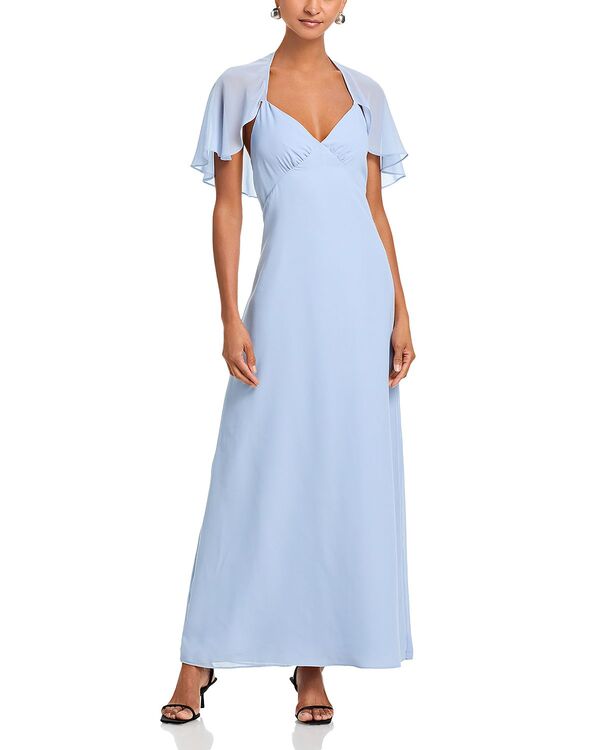 ラインアンドドット レディース トップス ワンピース ケープデザイン キャップ ケープ Line & Dot Amorette Cape Dress Light Blue ブルー