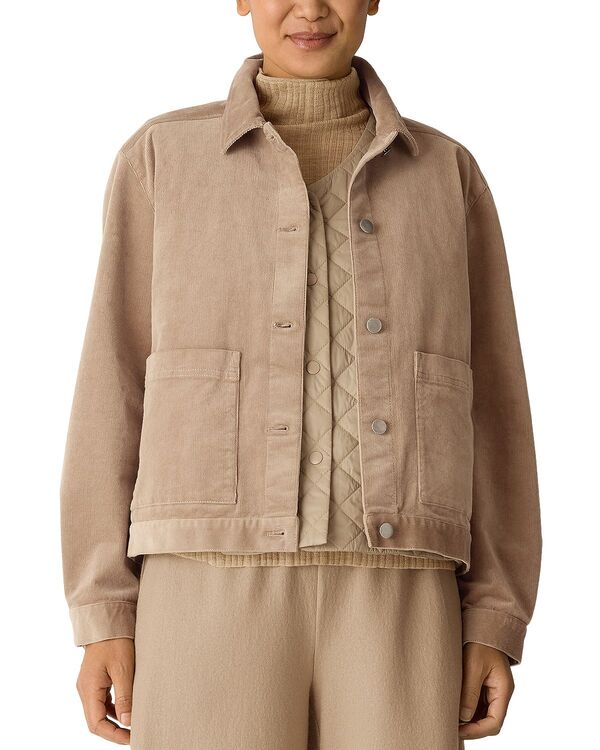 エイリーンフィッシャー レディース アウター 上衣・上衣 コール天 Eileen Fisher Corduroy Jacket Biscuit