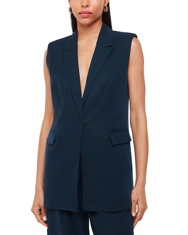 ホイッスルズ レディース アウター ジャケット・ブルゾン ノースリーブレザー Whistles Jossleeveless Blazer Navy ネイビー