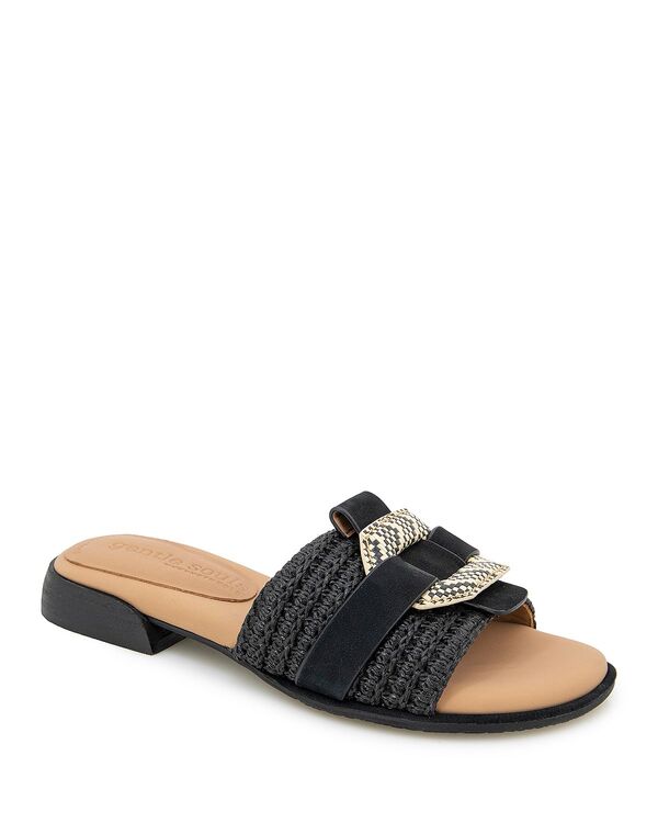 ケネスコール レディース シューズ サンダル Gentle Souls by Kenneth Cole Women's Hudson Slide Sandals Black Raffia ブラック