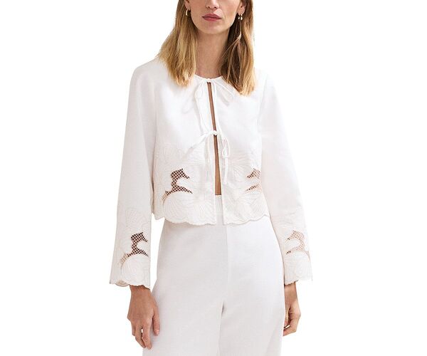 フェイズ・エイト レディース アウター ジャケット・ブルゾン Phaseight Svea Broderie Jacket Ivory アイボリー