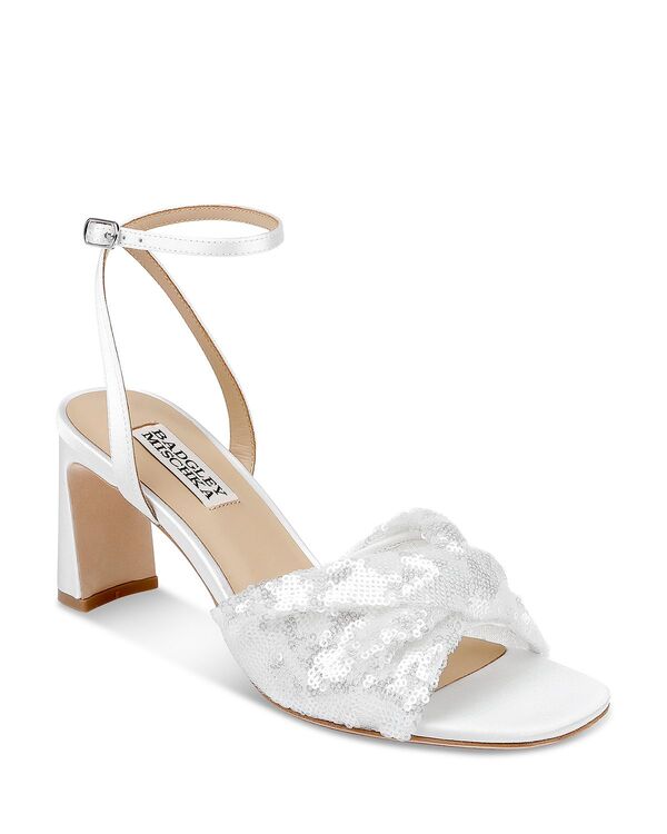 バッジェリーミシュカ レディース シューズ サンダル Badgley Mischka Women's Gema Sandals White Sequin ホワイト