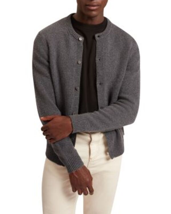 テッドベーカー メンズ アウター ジレー 羊毛 Ted Baker Helion Merino Wool Blend Cardigan Charcoal 濃灰色