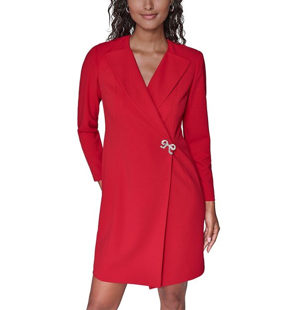 カール ラガーフェルド レディース アウター ジャケット・ブルゾン KARLAGERFELD PARIS Bow Detail Jacket Dress Admiral Red レッド
