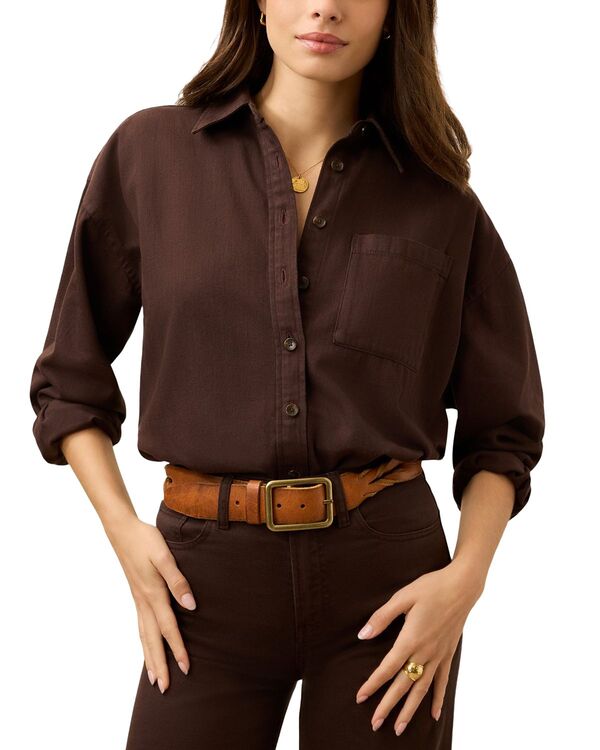 ファレティ レディース トップス シャツ デニム Faherty Sunfair Denim Shirt Chocolate チョコレート