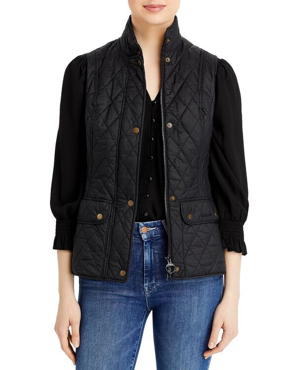 バブアー レディース アウター 限りない ジレ Barbour Otterburn Gilet Black 黒いこと コート・ジャケット-レディースファッション