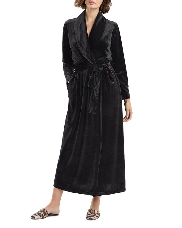 ナトリ レディース アンダーウェア ナイトウェア ベルベット Natori Natalie Velvet Robe Black ブラック