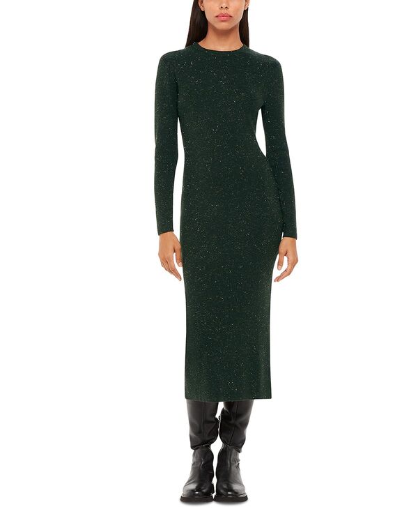 ホイッスルズ レディース トップス ワンピース ニット Whistles Annie Sparkle Knit Dress Dark Green グリーン