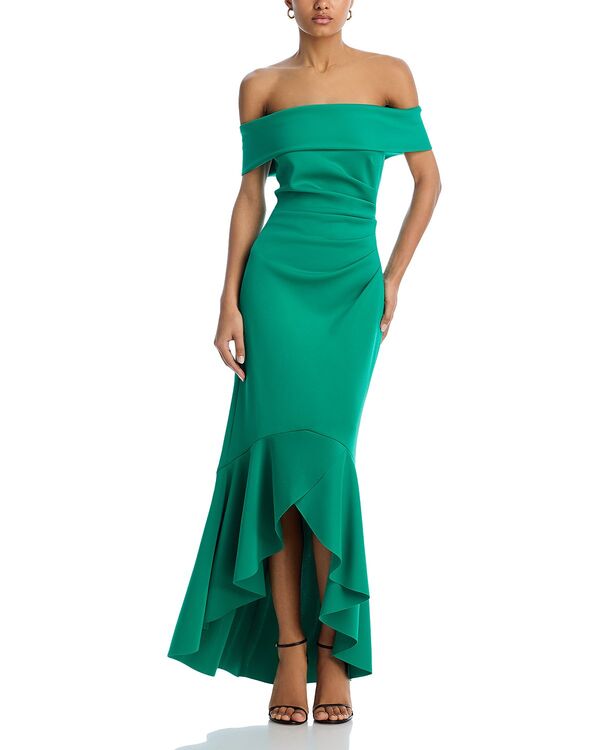 エリザジェイ レディース トップス ワンピース Eliza J Fishtail Gown Jade