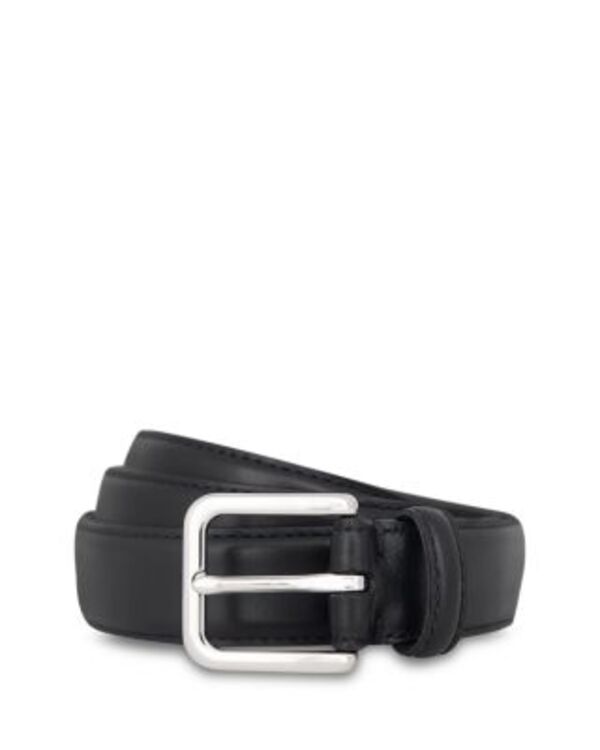 ヴィンス メンズ アクセサリー ベルト レザー Vince Men'stitched Leather Belt Black ブラック