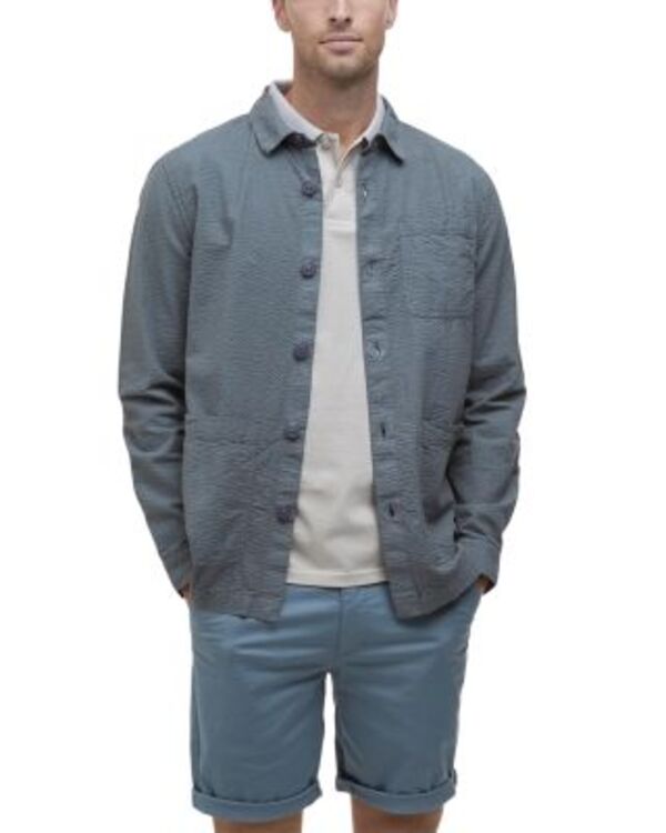 バブアー メンズ アウター ジャケット・ブルゾン シャツ Barbour Callercove Seersucker Shirt Jacket Vintage Teal ティール