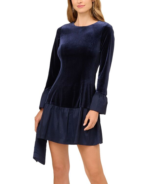 アドリアナ パペル レディース トップス ワンピース ミニ Adrianna Papell Mixed Media Mini Dress Midnight