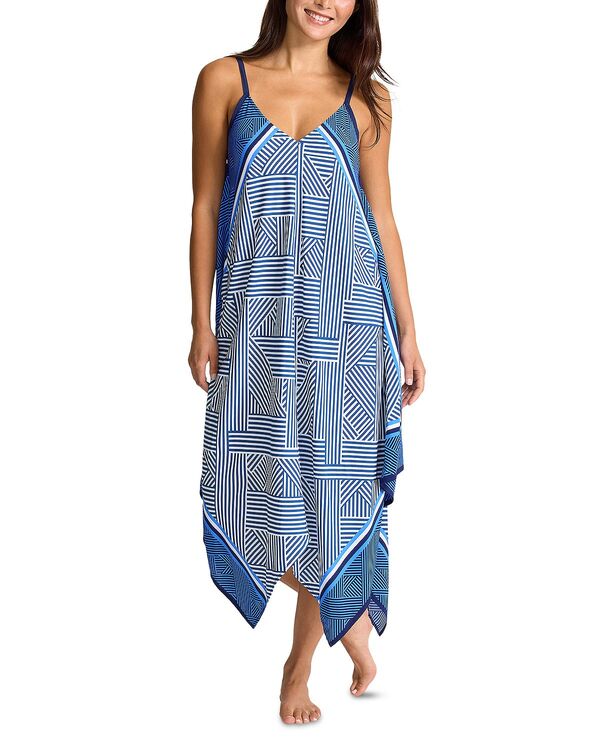 トッミーバハマ レディース トップス ワンピース Tommy Bahama Fractured Stripe Swim Cover-Up Dress Indigo Tide インディゴ｜ReVida 店