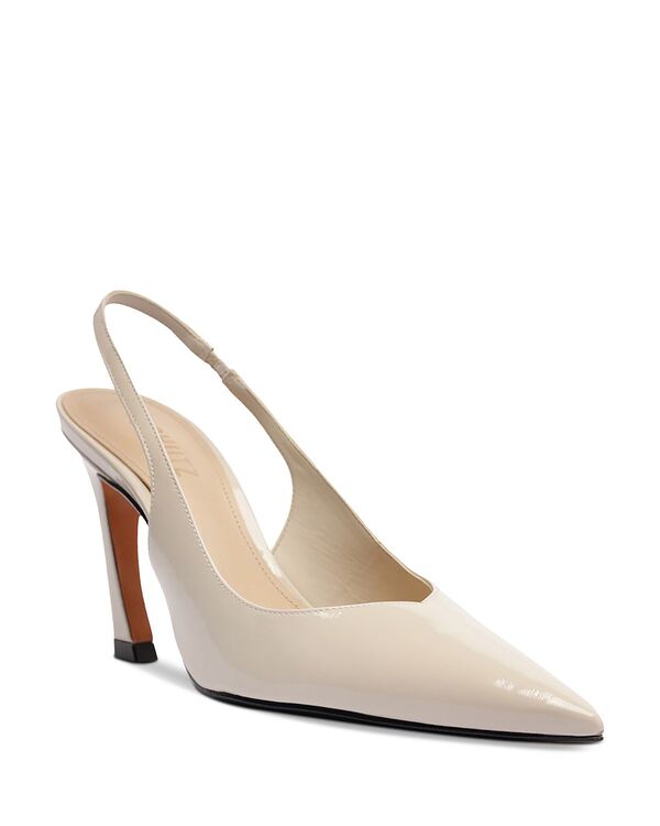 シュッツ レディース シューズ パンプス なめし革 SCHUTZ Women\u0027s Lexi Patent Leather Slingback Pumpsugar White 白いこと