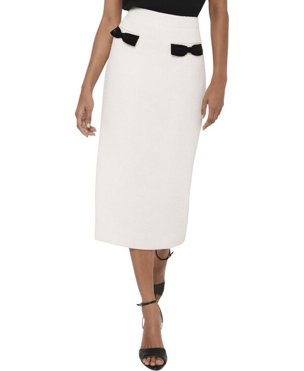 ミルトンベルベット レディース ボトムスカート ミディ Mint Velvet Women's Boucle Bow Midi Skirt Cream クリーム