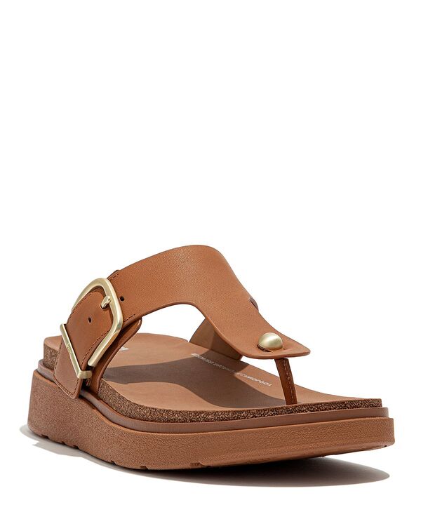 フィットフロップ レディース シューズ サンダル FitFlop Women's Gen-FF Buckled Slip On Thong Sandals Lightan タン｜ReVida 店