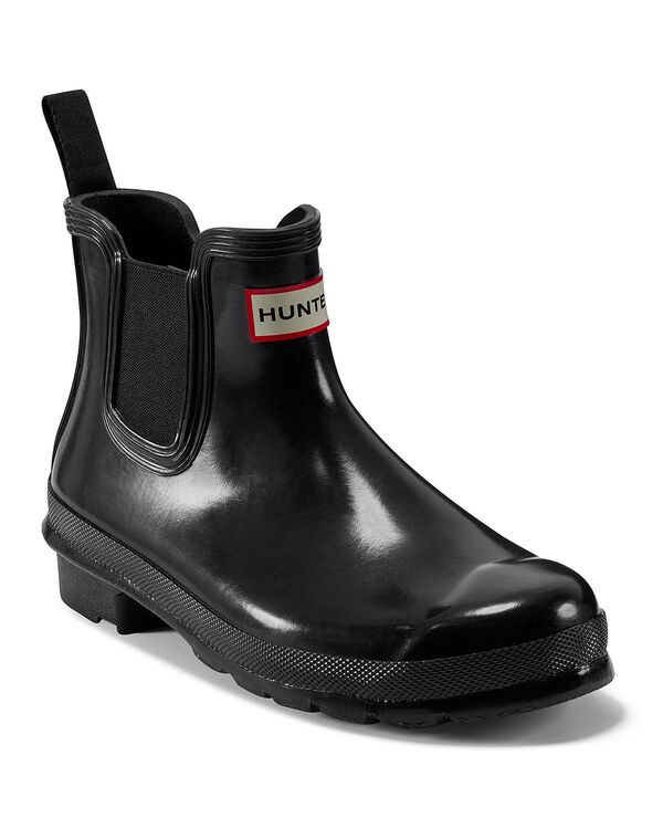 ハンター レディース シューズ ブーツ・レインブーツ チェルシー Hunter Women's Original Chelsea Gloss Rain Boots Black ブラック｜ReVida 店