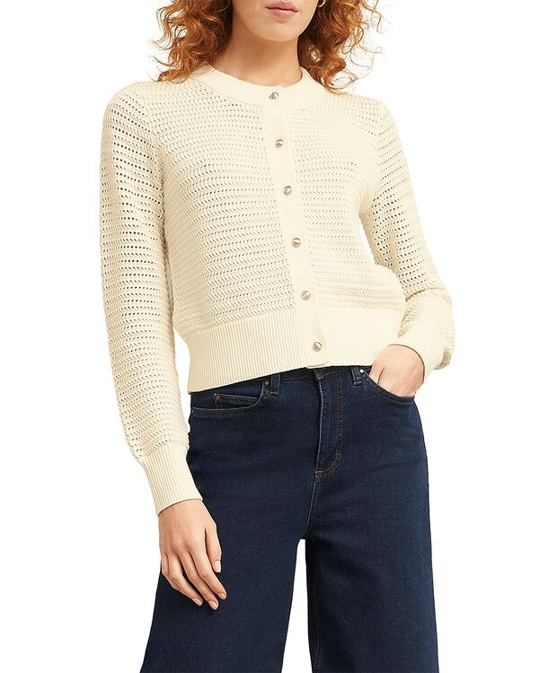 ホッブス英国の首都 レディース アウター ジレー HOBBS LONDON Felicity Cardigan Warm Ivory 象牙色